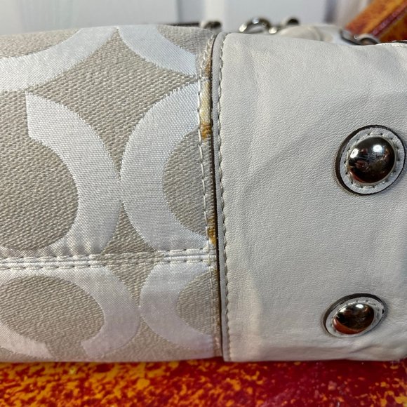 Cream Colored Coach Purse - Picture 8 of 14